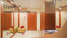  Presentation with interior hagia sophia aya sofya - Colorful slide set enhanced with elegance anteroom interior in warm tones with hallstand and mirror backdrop and a coral colored foreground