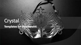  Presentation with carnival - Presentation design having elegance carnival mask on dark background and a dark gray colored foreground