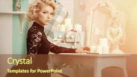  Presentation with rich - PPT theme with elegance classic - beauty rich luxury woman background and a tawny brown colored foreground