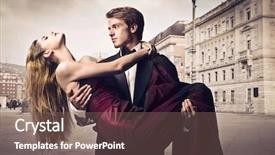  Presentation with elegant - Colorful presentation design enhanced with elegance classic - handsome elegant young man holding backdrop and a violet colored foreground