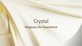  Presentation with silk - Colorful PPT theme enhanced with elegant - closeup of rippled silk fabric backdrop and a cream colored foreground