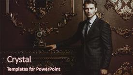  Presentation with luxury fashion - Slides having elegant - imposing well dressed man background and a wine colored foreground