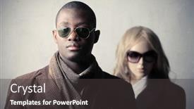  Presentation with mannequin - Amazing PPT theme having fashion portrait young beautiful - elegant african man with mannequin backdrop and a dark gray colored foreground