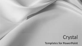  Presentation with rippled white silk - Colorful theme enhanced with elegant background design - closeup of rippled white silk backdrop and a light gray colored foreground