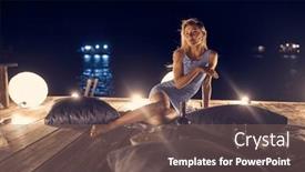  Presentation with alone - Presentation enhanced with elegant-beautiful-young-woman background and a violet colored foreground