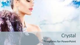  Presentation with luxury fashion - Amazing PPT layouts having elegant black - fur fashion winter woman backdrop and a lemonade colored foreground