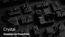  Presentation with christmas black - Cool new PPT theme with elegant-black-christmas-theme-wrapped backdrop and a black colored foreground