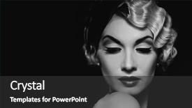  Presentation with lipstick - Audience pleasing PPT layouts consisting of elegant blond retro woman wearing backdrop and a dark gray colored foreground