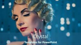  Presentation with retro - Slide set consisting of elegant-blond-retro-woman background and a ocean colored foreground