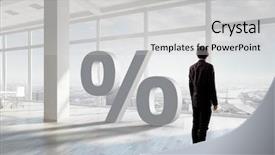  Presentation with modern elegant - Slide set having elegant businessman against modern ofiice background and a light gray colored foreground