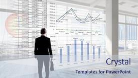  Presentation with modern elegant - PPT theme having elegant businessman against modern ofiice background and a lemonade colored foreground