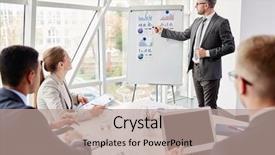  Presentation with whiteboard - Theme consisting of his viewpoint upon financial fluctuation background and a coral colored foreground