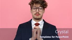  Presentation with navy blue - Cool new slide set with elegant-businessman-in-navy-blue backdrop and a wine colored foreground