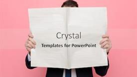  Presentation with robot face - PPT theme consisting of elegant-businessman-in-suit-covering background and a light gray colored foreground