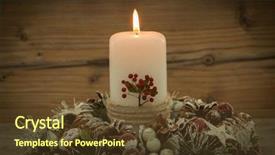  Presentation with candle christmas - Slide deck enhanced with elegant centerpiece for the christmas background and a tawny brown colored foreground