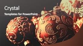  Presentation with christmas black - Cool new slide deck with elegant christmas ornaments against black background backdrop and a dark gray colored foreground