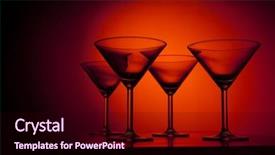  Presentation with china in red on political - Audience pleasing presentation theme consisting of elegant cocktail - martini glasses over red background backdrop and a  colored foreground