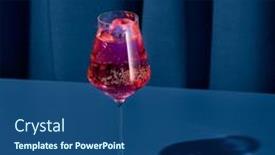  Presentation with bartender - Presentation theme featuring elegant-cocktail-with-red-vermouth background and a ocean colored foreground