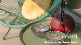  Presentation with modern chinese - PPT layouts enhanced with elegant-corner-of-a-terrace background and a violet colored foreground