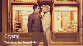  Presentation with bakery - Amazing slides having elegant couple against bakery shop backdrop and a  colored foreground