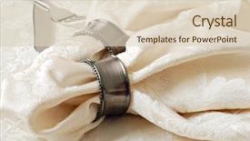  Presentation with damask - PPT layouts with elegant cream colored damask table background and a lemonade colored foreground