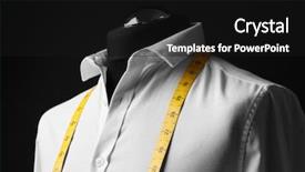  Presentation with mannequin - Theme with elegant custom made shirt background and a black colored foreground