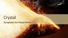  Presentation with symbol - Presentation enhanced with elegant dance - bright flamy symbol background and a  colored foreground