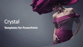  Presentation with roses - Amazing presentation theme having elegant dance - young beauty wearing roses hat backdrop and a gray colored foreground