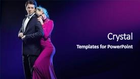  Presentation with dancing - Presentation having party tango - elegant dancing couple background and a navy blue colored foreground