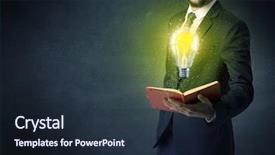  Presentation with bulb - Amazing PPT layouts having elegant discipline - businessman holding book with bulb backdrop and a  colored foreground