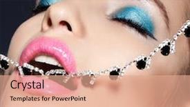  Presentation with jewelry - Cool new PPT theme with elegant fashionable woman with jewelry backdrop and a  colored foreground