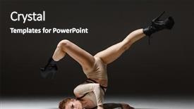  Presentation with elegant - Presentation featuring elegant female dancing striptease dance background and a  colored foreground