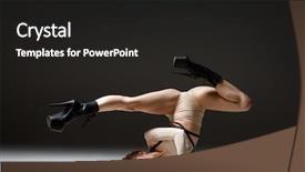  Presentation with female reproductive system - Amazing slide set having elegant female dancing striptease dance backdrop and a  colored foreground