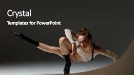  Presentation with female power plugs - Amazing slide set having elegant female dancing striptease dance backdrop and a  colored foreground