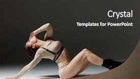  Presentation with elegant - Presentation theme featuring elegant female dancing striptease dance background and a  colored foreground
