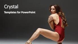  Presentation with female singers jazz - Cool new presentation theme with elegant female dancing striptease dance backdrop and a  colored foreground