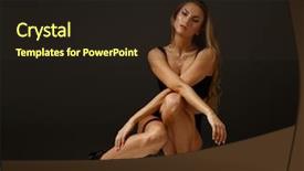  Presentation with female attorney - Presentation design having elegant female dancing striptease dance background and a  colored foreground