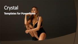  Presentation with female attorney - Audience pleasing presentation theme consisting of elegant female dancing striptease dance backdrop and a  colored foreground