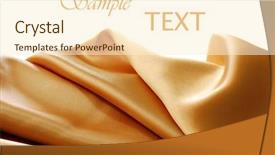  Presentation with white gold award - Audience pleasing slide deck consisting of elegant gold satin on white backdrop and a cream colored foreground