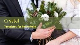 Presentation with elegant flowers - PPT layouts with elegant-groom-and-bride background and a tawny brown colored foreground