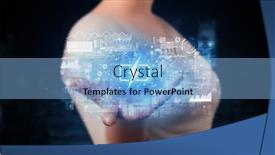  Presentation with battery - Beautiful slides featuring elegant hand holding battery with full of energy backdrop and a light blue colored foreground