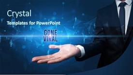  Presentation with viral - Beautiful slides featuring elegant-hand-holding-gone-viral backdrop and a ocean colored foreground