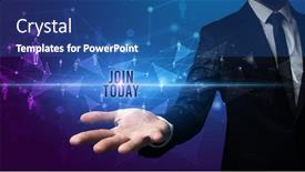  Presentation with today - Slide deck having elegant-hand-holding-join-today background and a ocean colored foreground