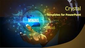  Presentation with mining - Slides consisting of elegant-hand-holding-mining-inscription background and a wine colored foreground