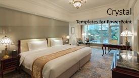  Presentation with events and decoration presentation - Cool new PPT layouts with elegant hotels - decoration and furniture in moder backdrop and a coral colored foreground