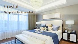  Presentation with bedroom modern - Amazing slide deck having elegant hotels - interior of modern bedroom backdrop and a lemonade colored foreground
