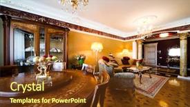  Presentation with modern elegant - Audience pleasing presentation theme consisting of elegant hotels - large table in a beautiful backdrop and a tawny brown colored foreground