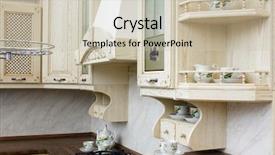  Presentation with modern elegant - Cool new PPT theme with elegant kitchen in a modern backdrop and a soft green colored foreground