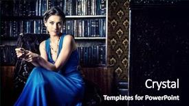  Presentation with elegant - PPT theme consisting of elegant lady wearing evening dress background and a black colored foreground