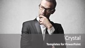  Presentation with elegant - Amazing theme having elegant man reflects concentrated backdrop and a gray colored foreground